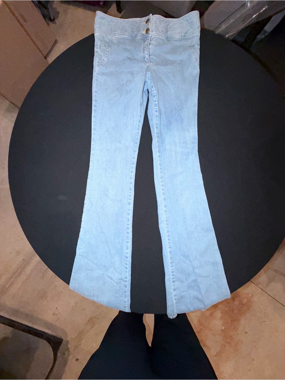Veronica Beard Light Blue Flare Jeans